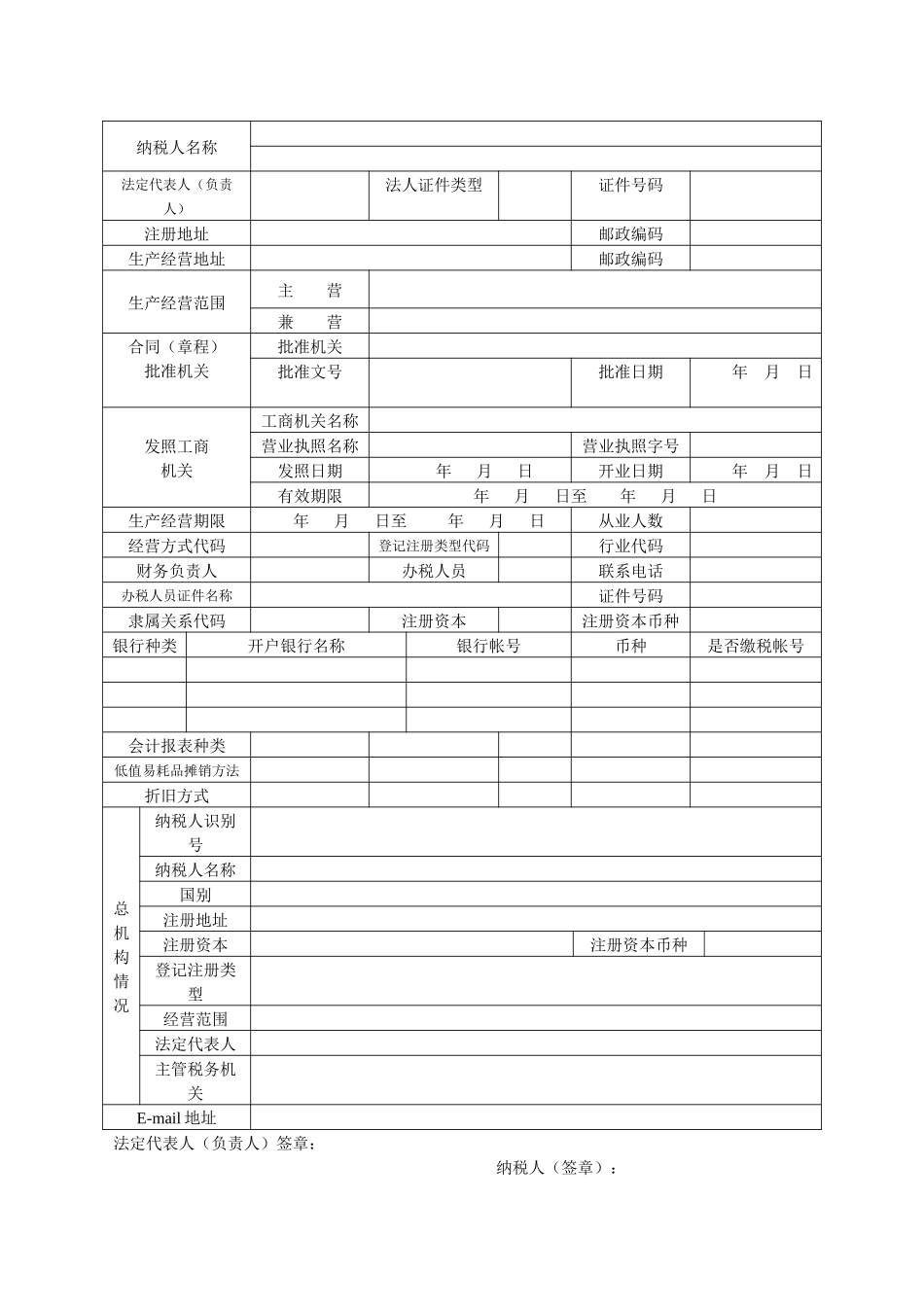 纳税人税种登记表及附表1-6_第3页