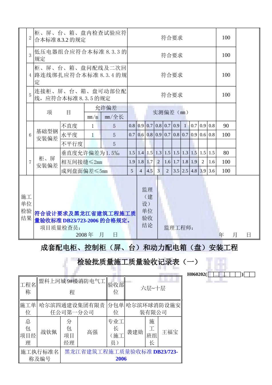 某安装工程质量验收记录表_第3页