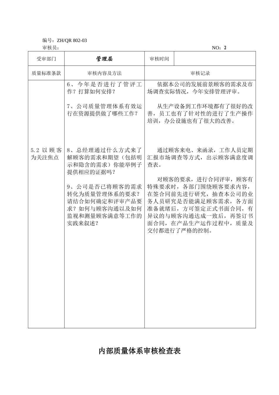 内审检查表-管理层_第2页