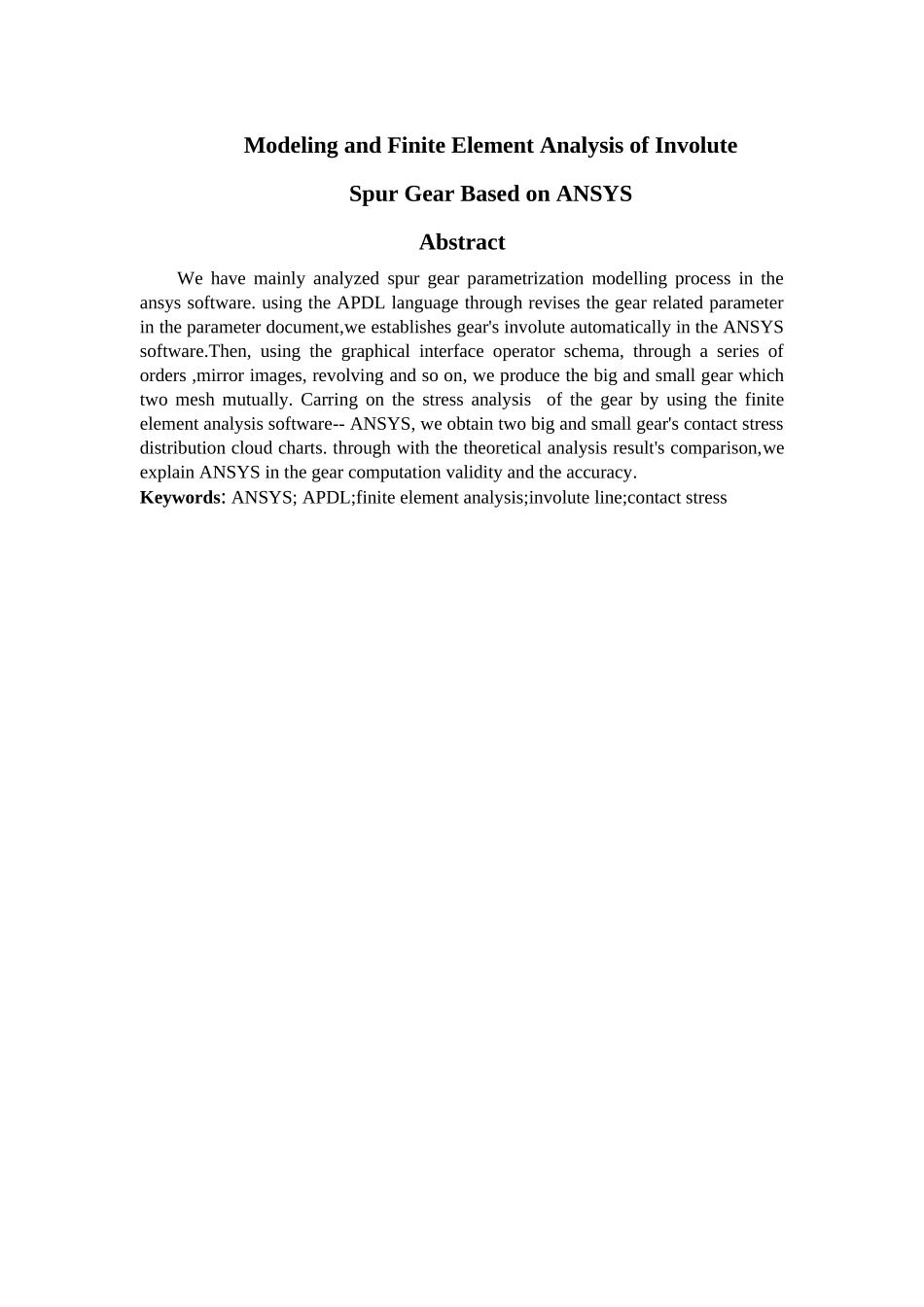 基于ANSYS的齿轮应力有限元分析_第3页