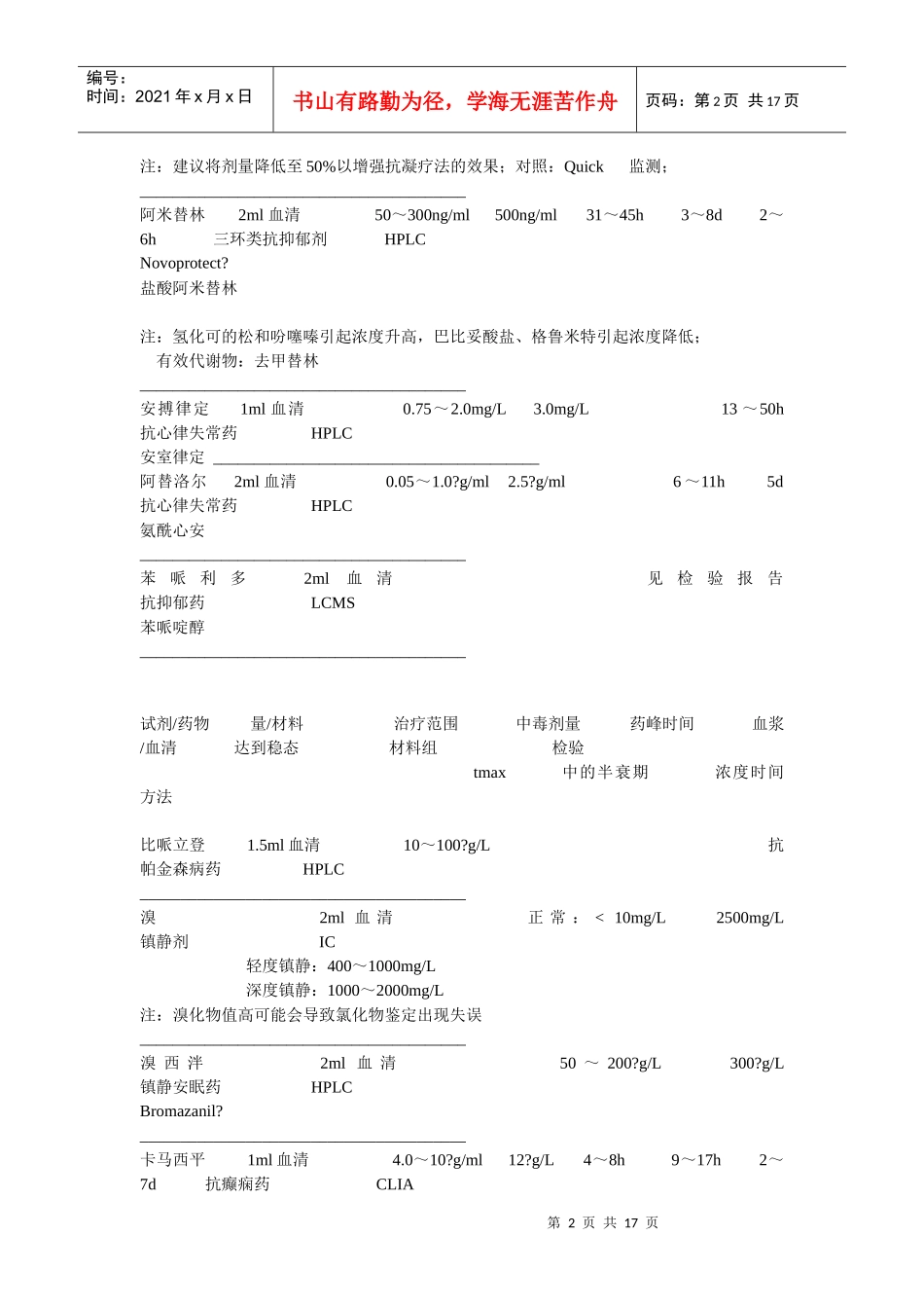 药物浓度测定doc-国立柏林医学检验技术(北京)有限公司_第2页