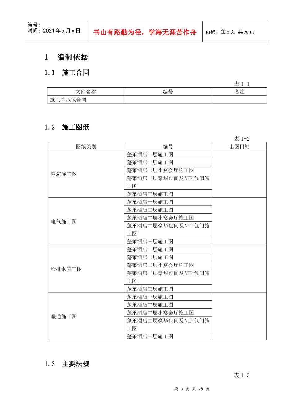 蓬莱酒店装饰施工组织设计_第3页