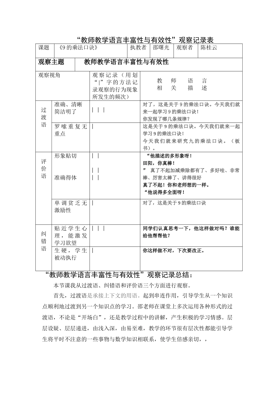 教师教学语言丰富性与有效性_第1页