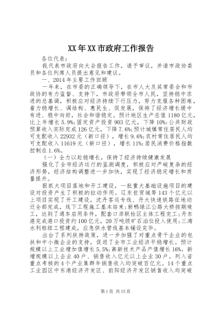XX年XX市政府工作报告 (19)