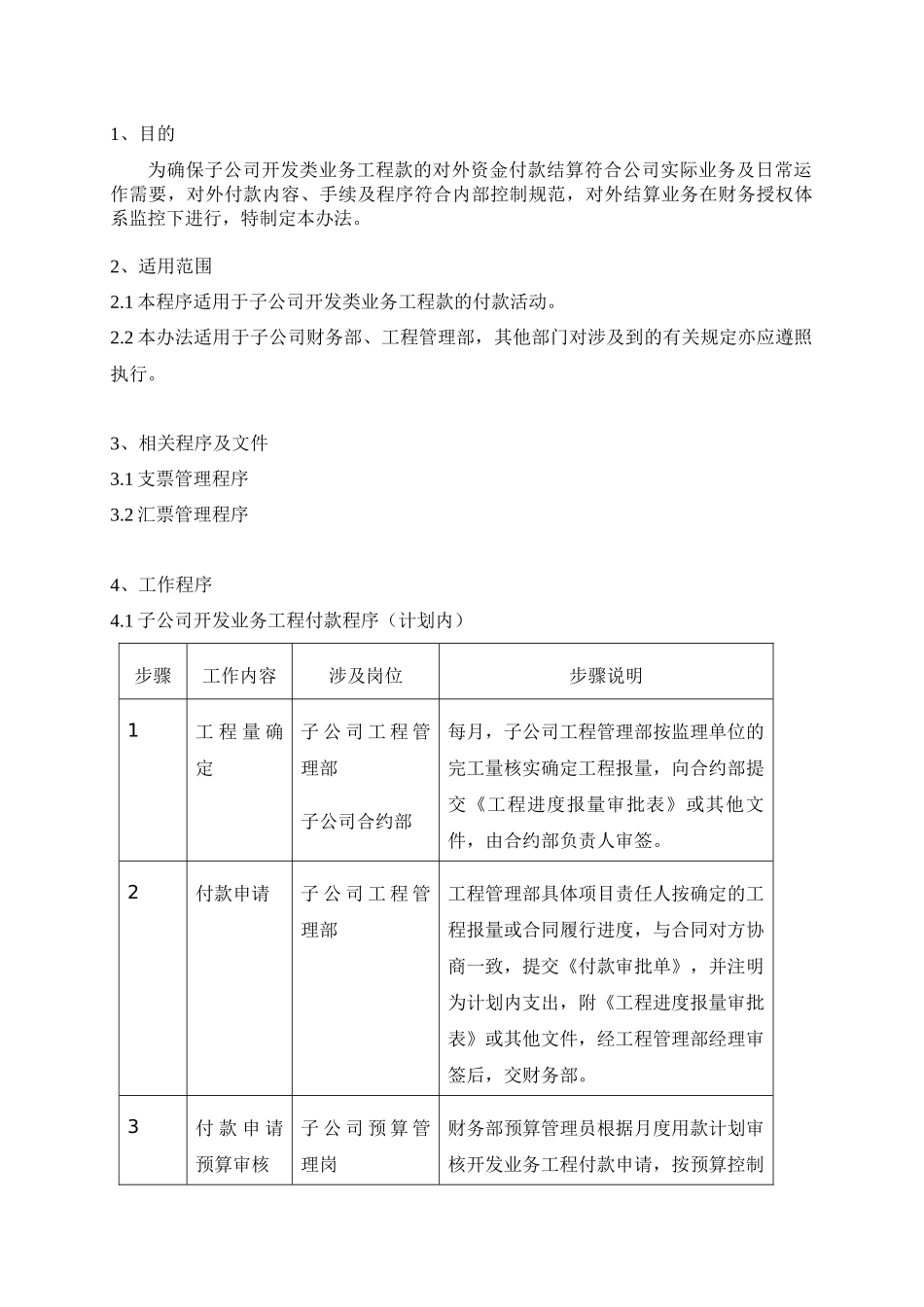 某子公司开发业务工程付款管理程序_第2页