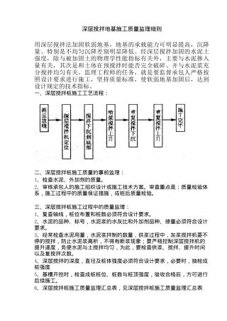 搅拌地基施工质量监理细则