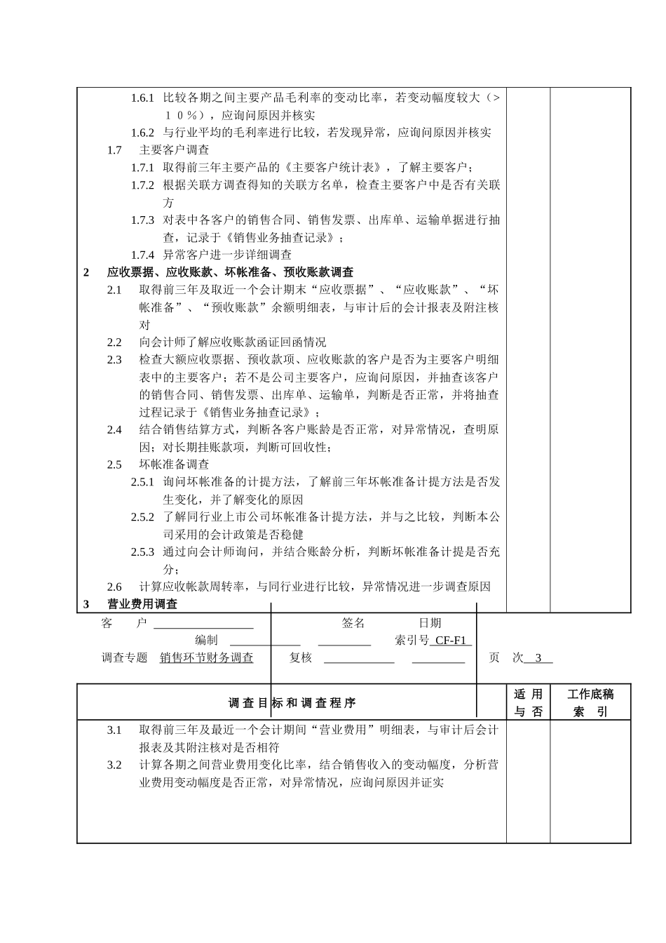 某公司调查材料清单及财务知识分析_第2页