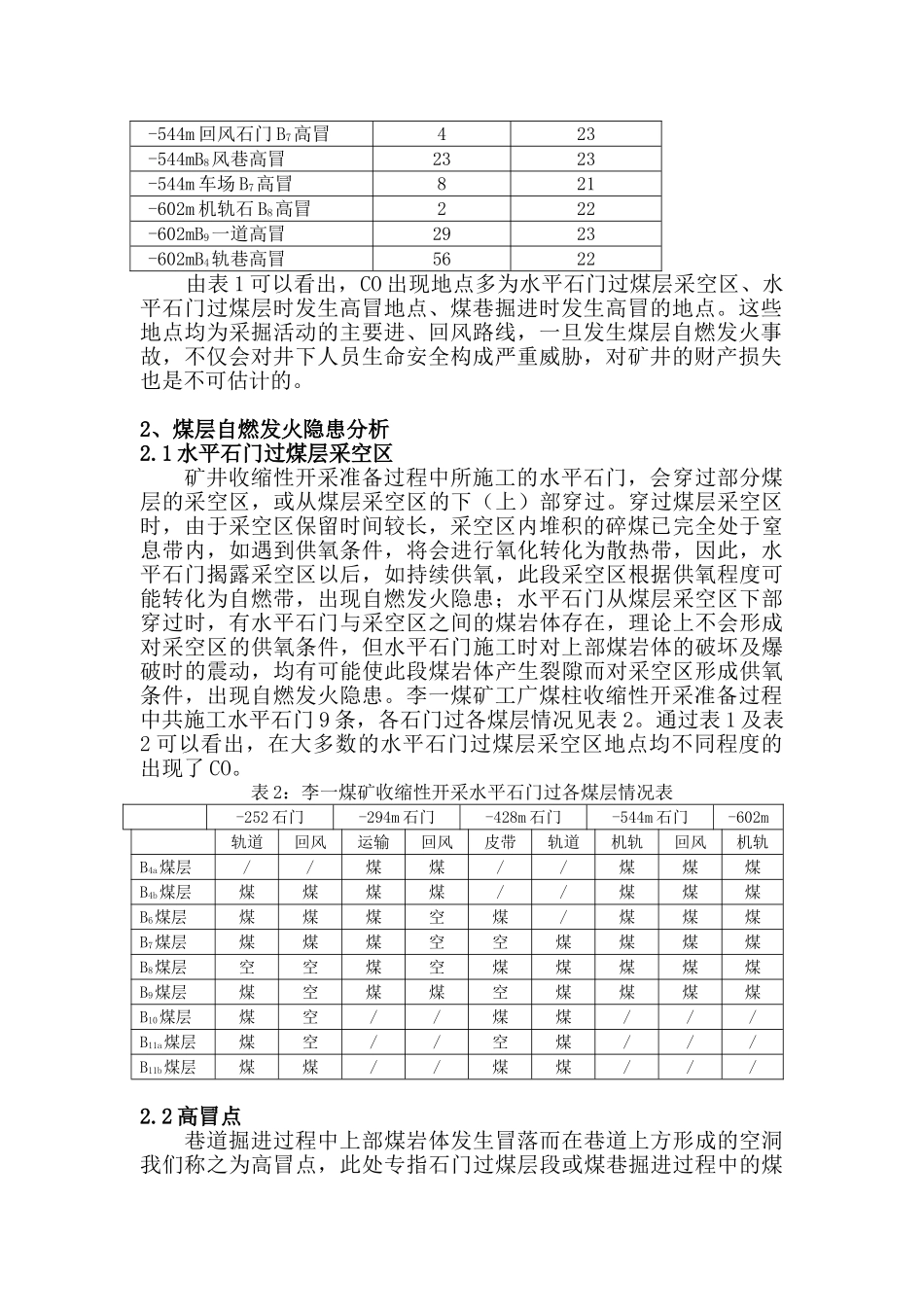 浅析矿井收作性开采过程中防治煤层自燃发火的几项措施_第2页