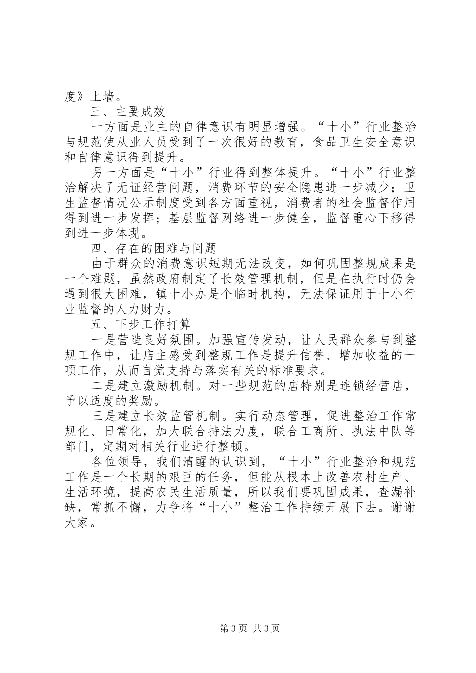 “十小”行业整治工作汇报材料_第3页
