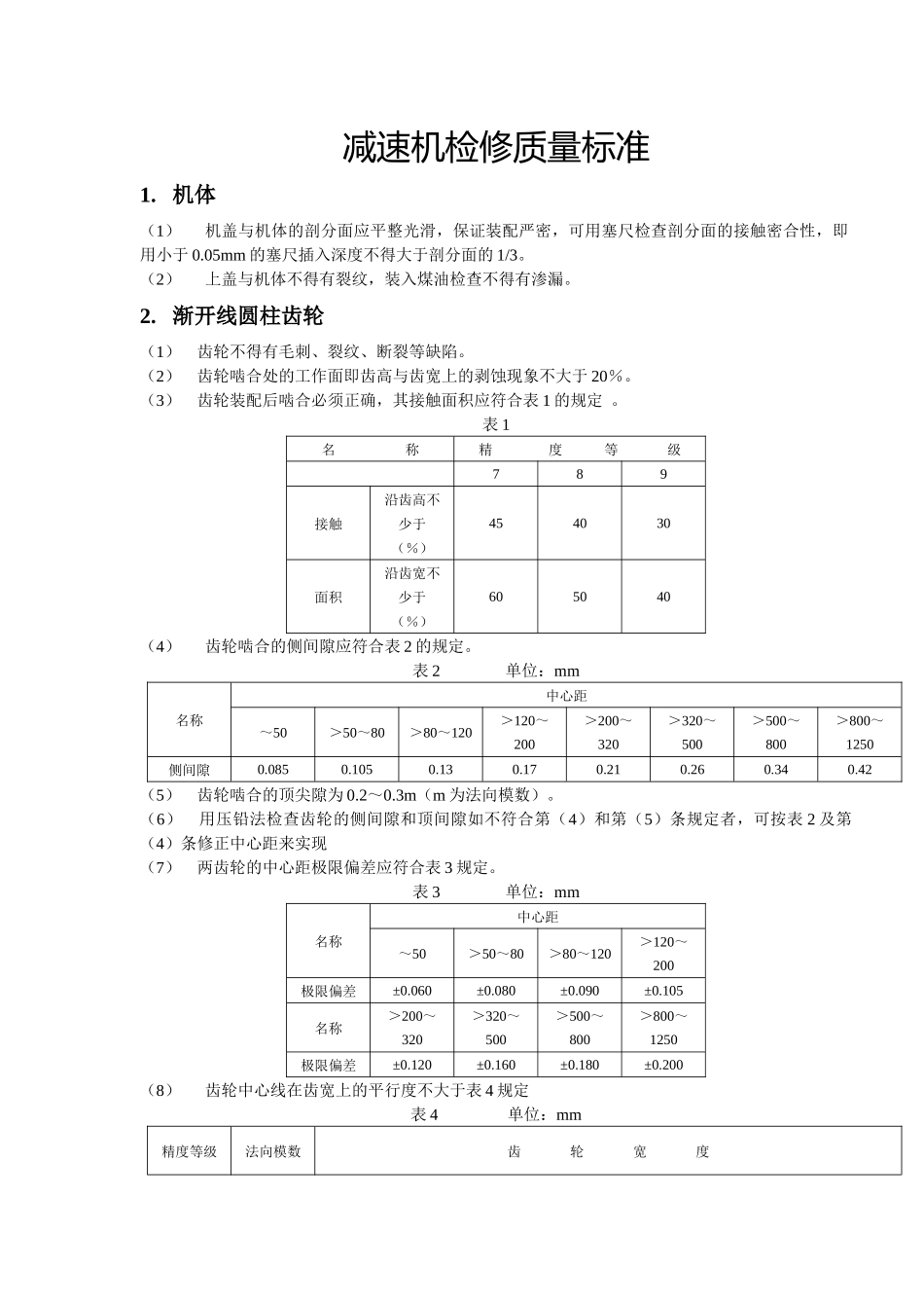 减速机检修质量标准_第1页