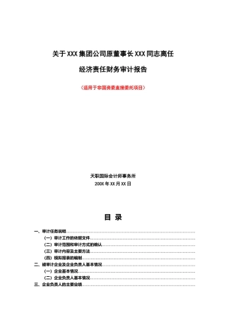 经济责任财务审计报告