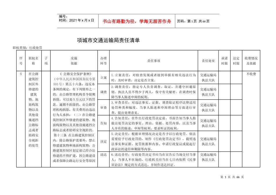 项城市交通运输局责任清单(2)_第1页