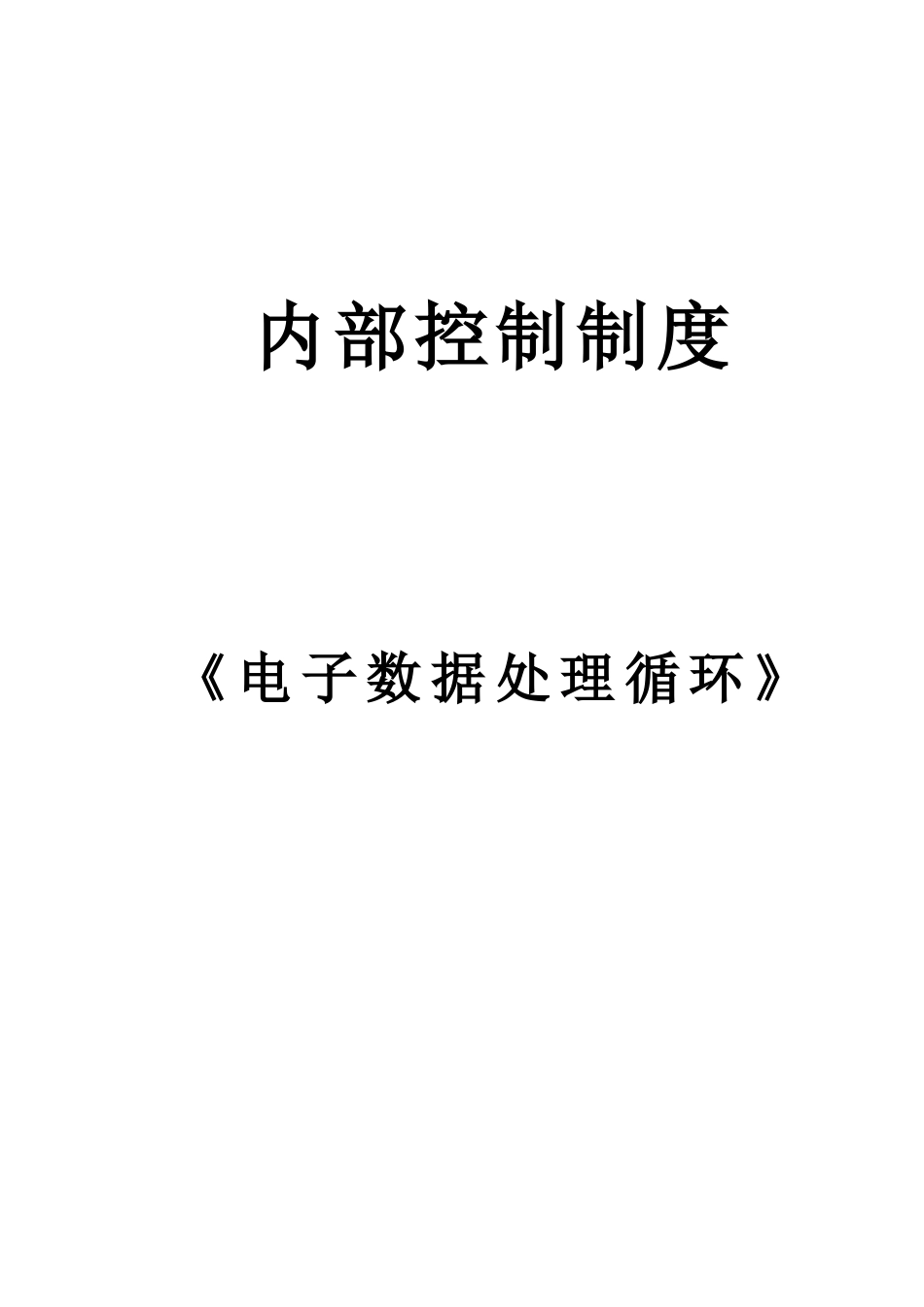 电子资料处理循环_第1页