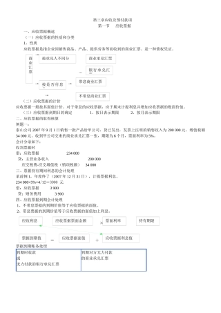 会计学 第三章 应收及应付款项