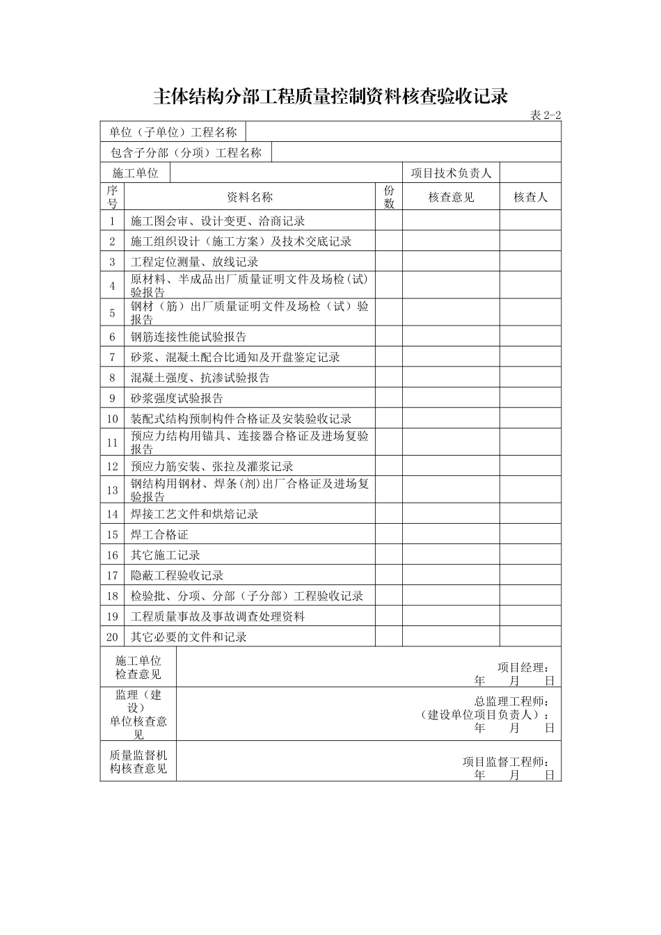 建设工程质量优良等级控制申请表_第3页