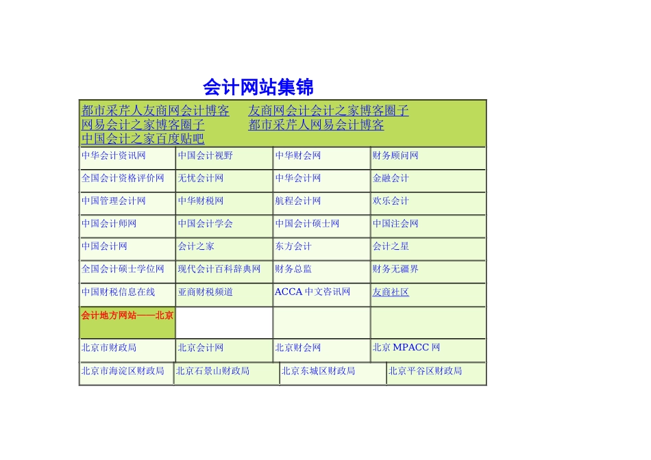 会计网站集锦_第1页