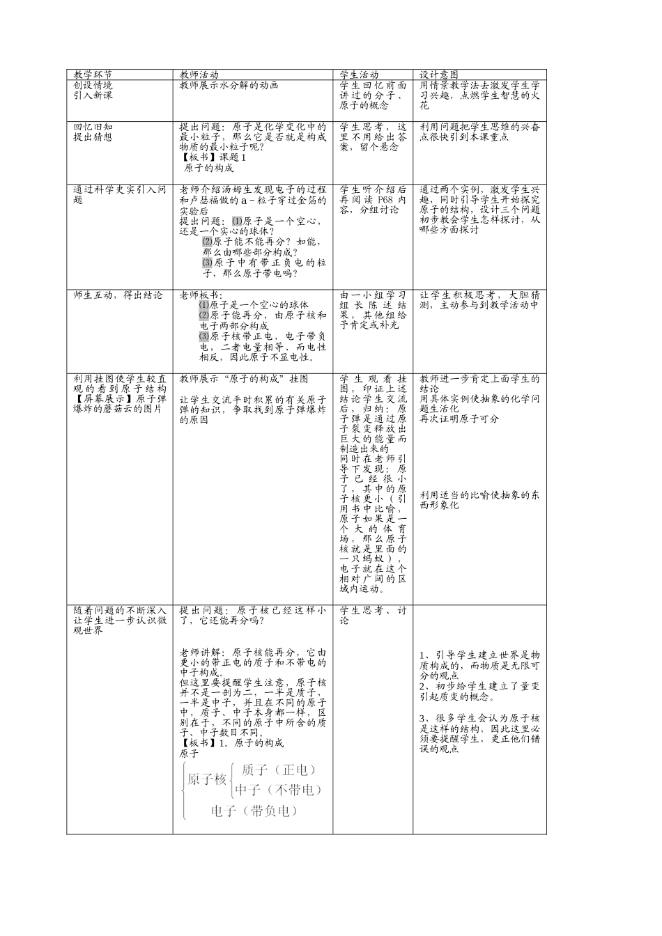 课题2《原子的结构》说课稿_第3页