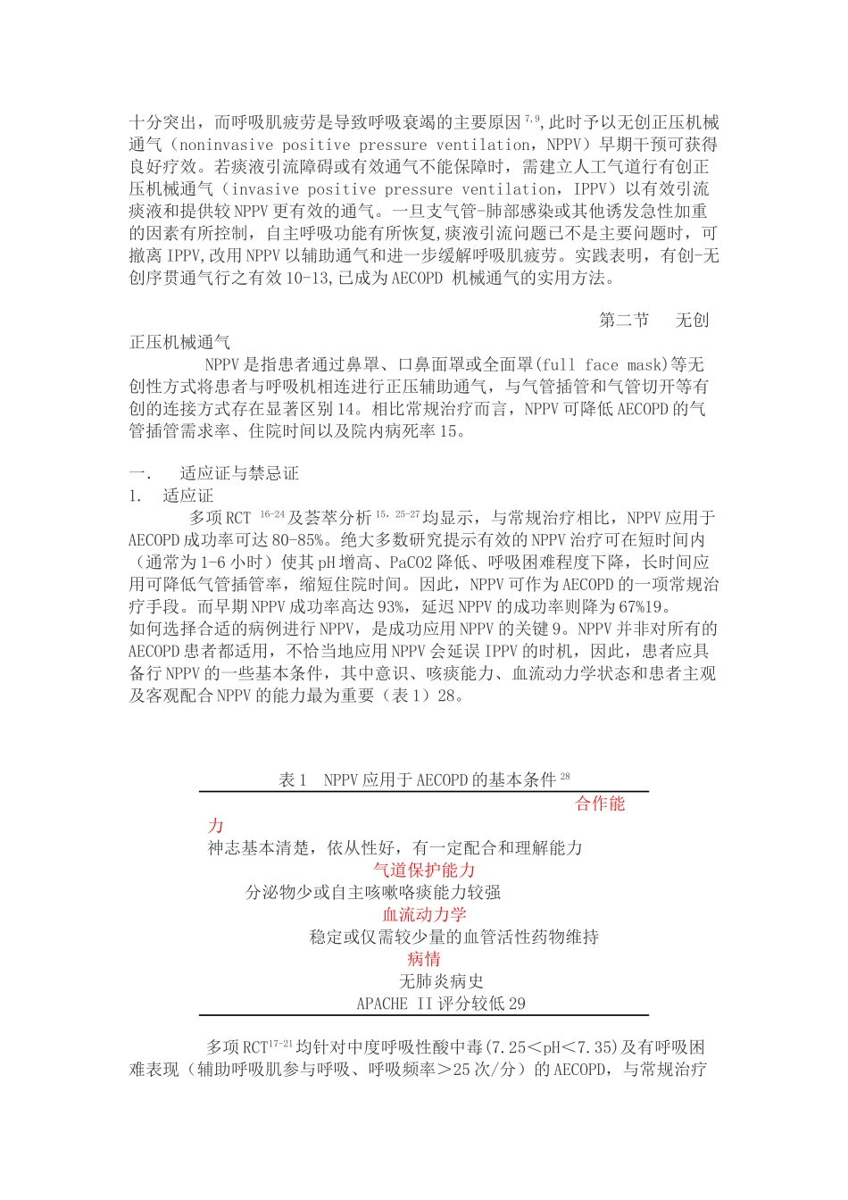 慢性阻塞性肺疾病急性加重患者的机械通气指南(2006)_第2页