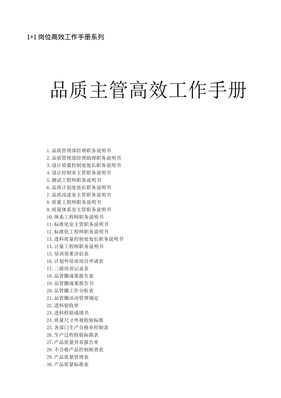 品质主管高效工作_第1页