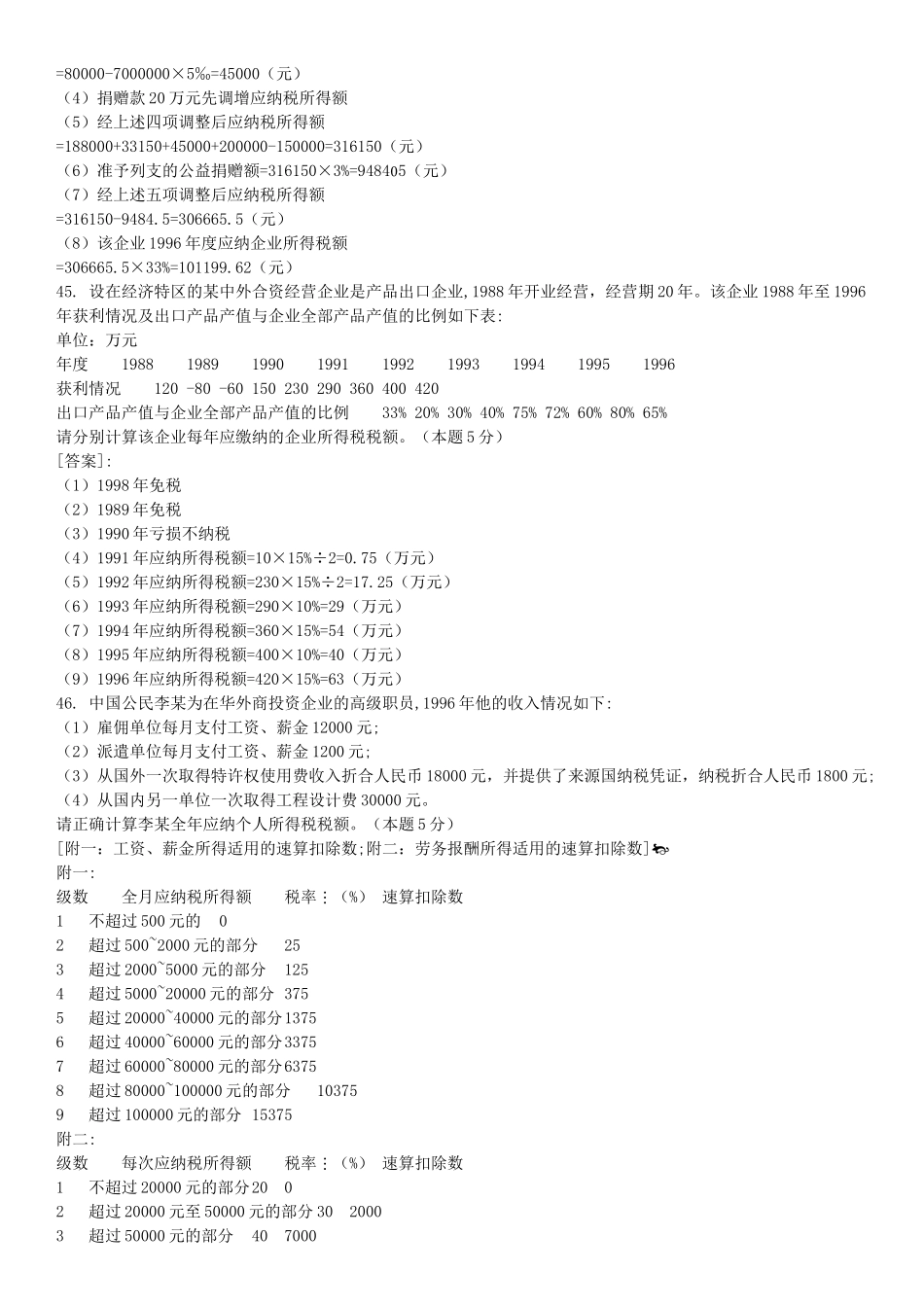 历年税法计算题_第2页