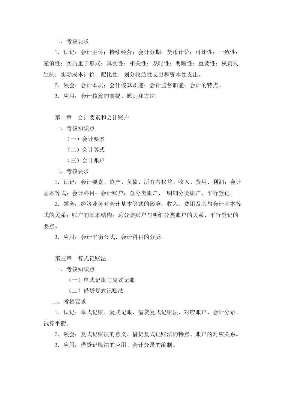 会计学原理考试大纲_第2页