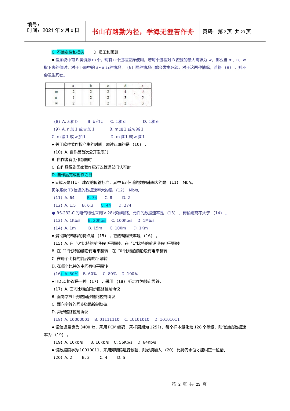 软考网络工程师考试_第2页