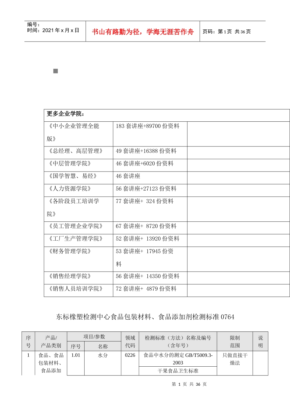 食品包装材料与食品添加剂检测标准_第1页