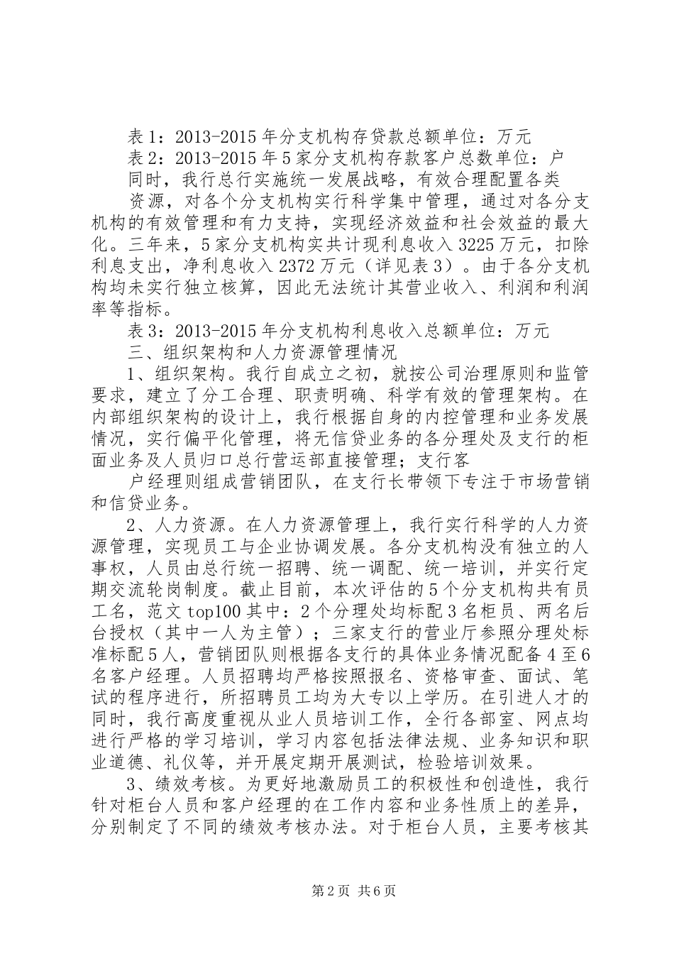 【银行自评报告】XX村镇银行分支机构自评报告_第2页