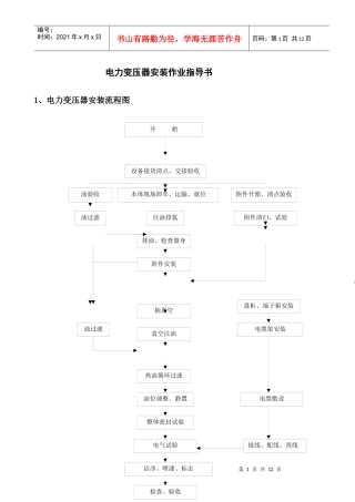 电力变压器安装