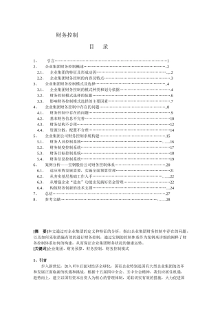 企业集团的财务控制