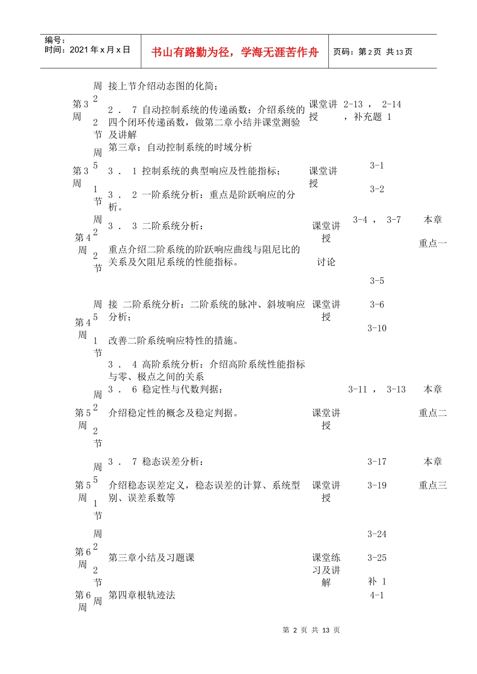 自动控制原理考试重点(北京交通大学)_第2页