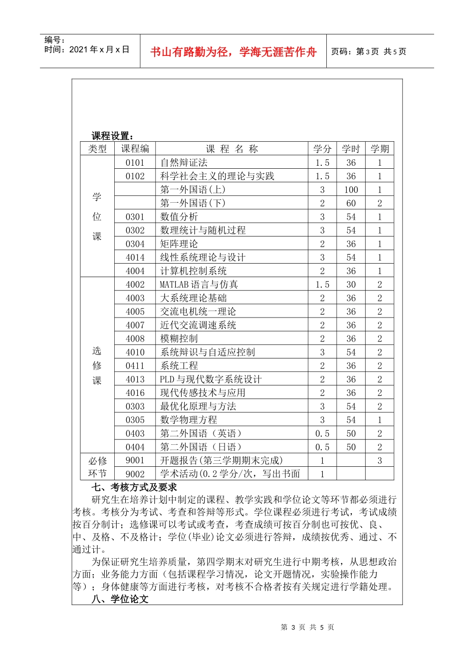 电力电子与电力传动学科培养方案_第3页