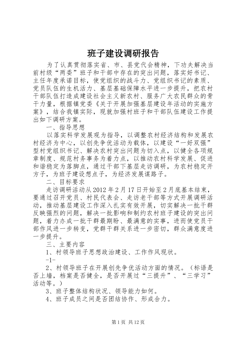 班子建设调研报告_第1页