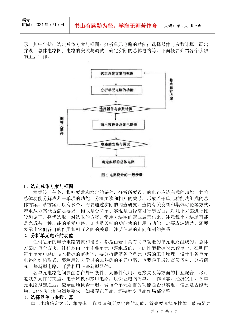 电子技术基础课程设计-指导书及设计题目_第2页