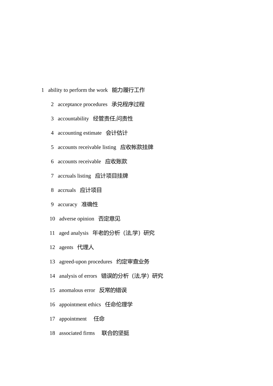 会计审计英语词汇大全_第1页