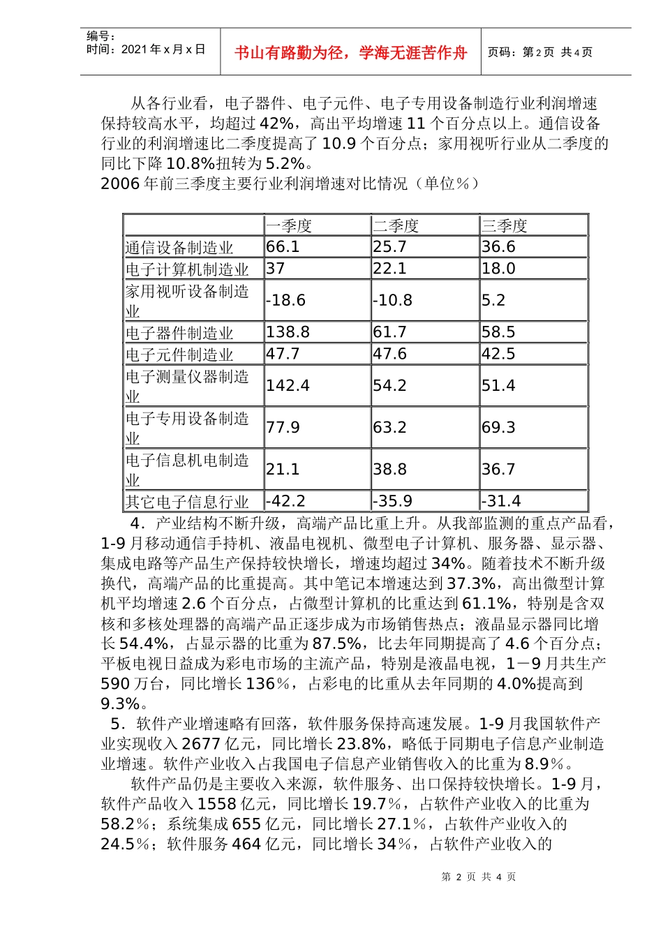 电子信息产业经济运行情况_第2页