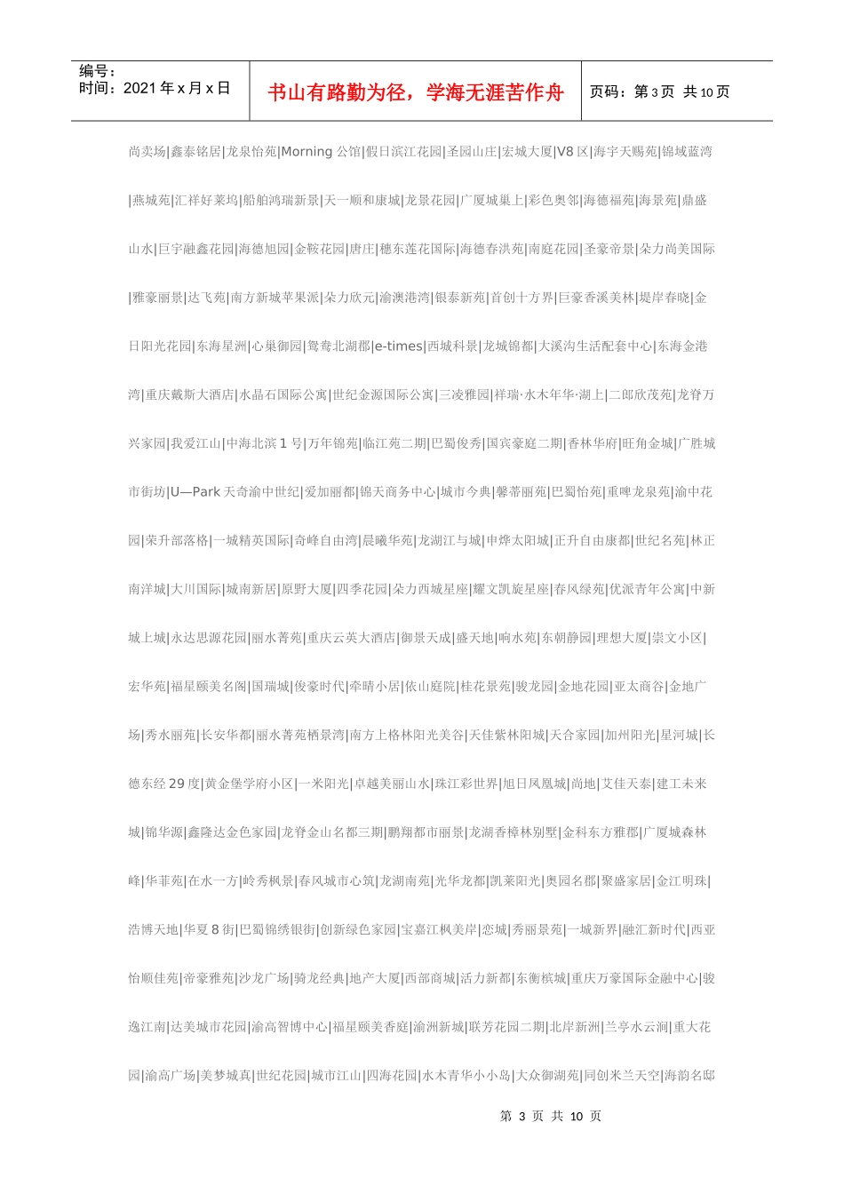 重庆房地产案名集_第3页