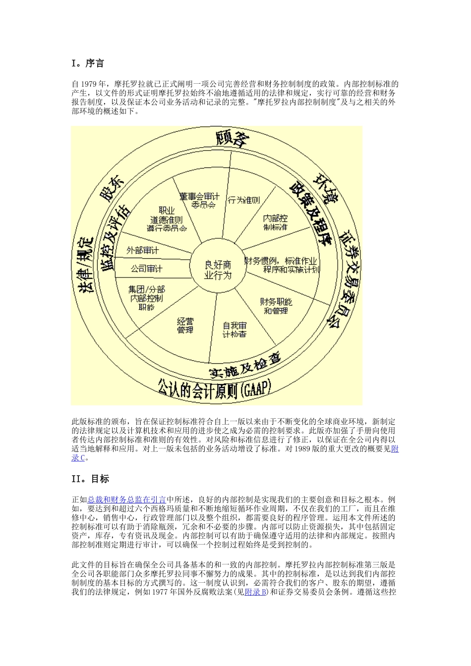 摩托罗拉完善经营和财务控制制度_第1页