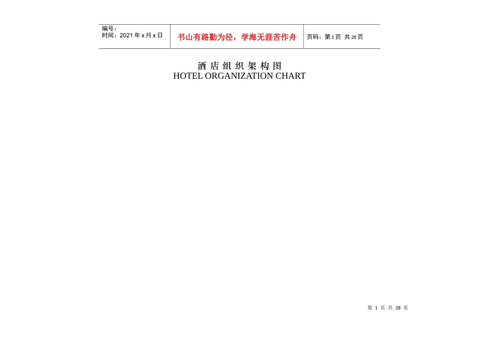 酒店组织架构图_第1页