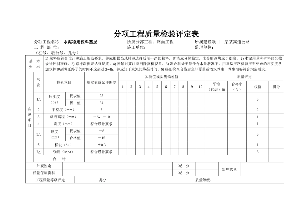 路面工程施工资料整理方法及内容(附全套表格)_第2页