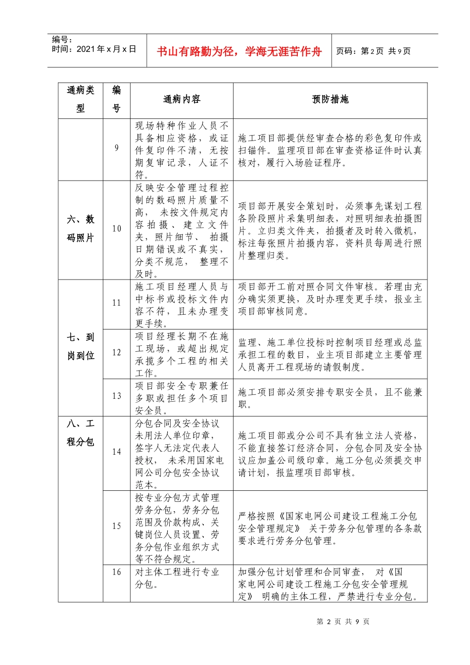 线路工程安全通病防治措施_第2页