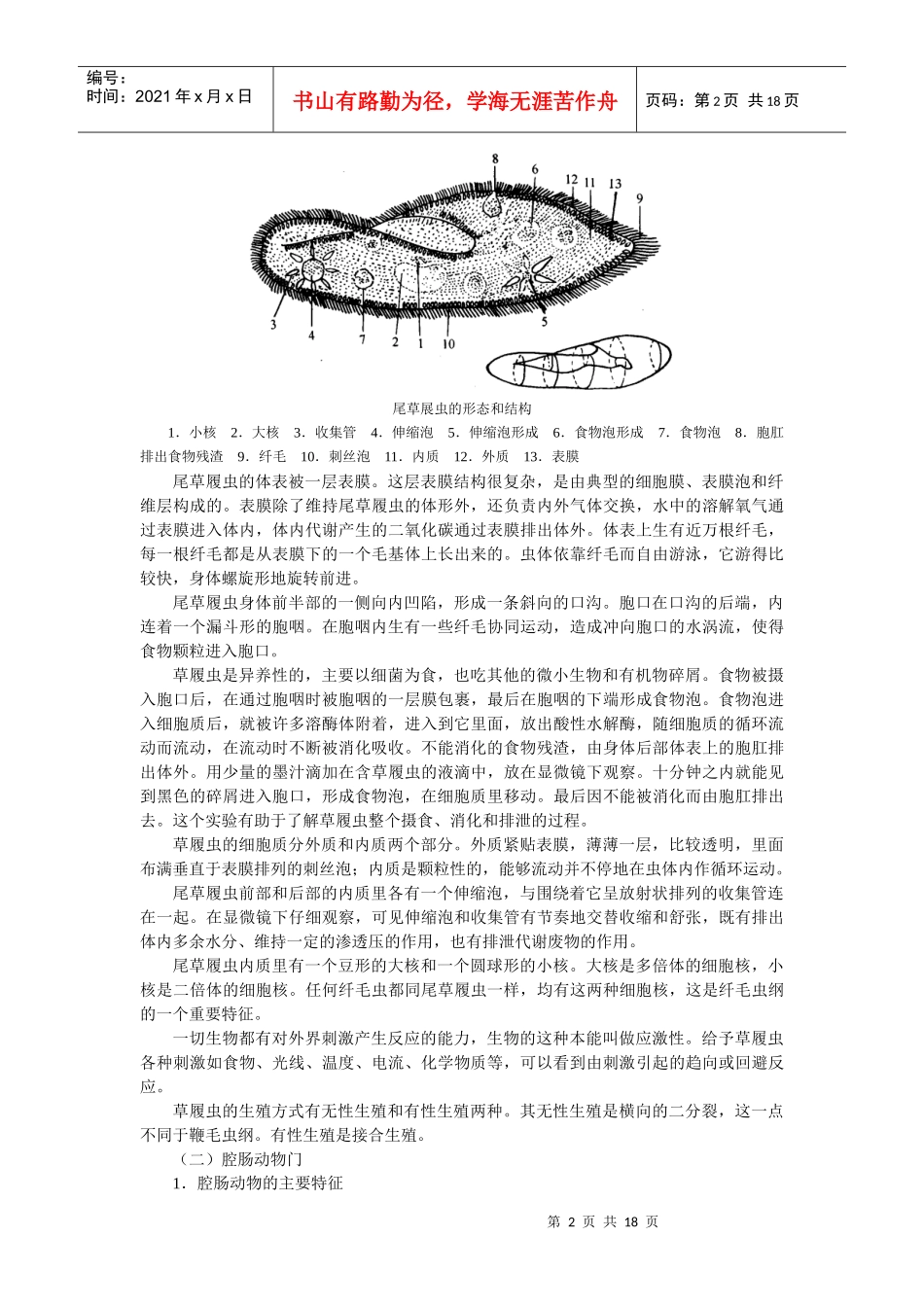 高中生物无脊椎动物竞赛辅导讲座_第四章_第2页