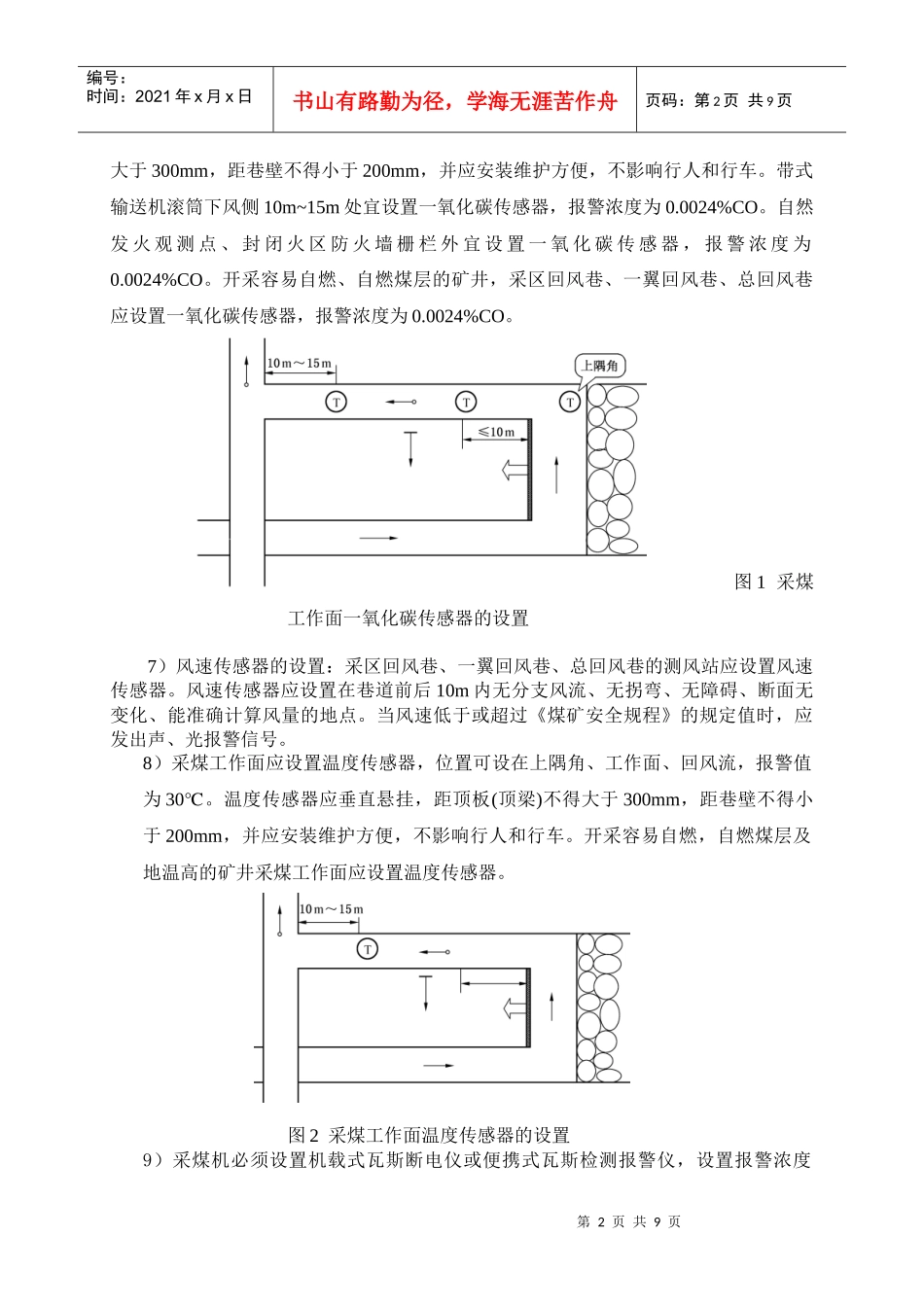 采煤工作面各种传感器吊挂标准_第2页