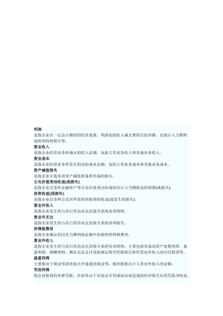 企业利润相关资料