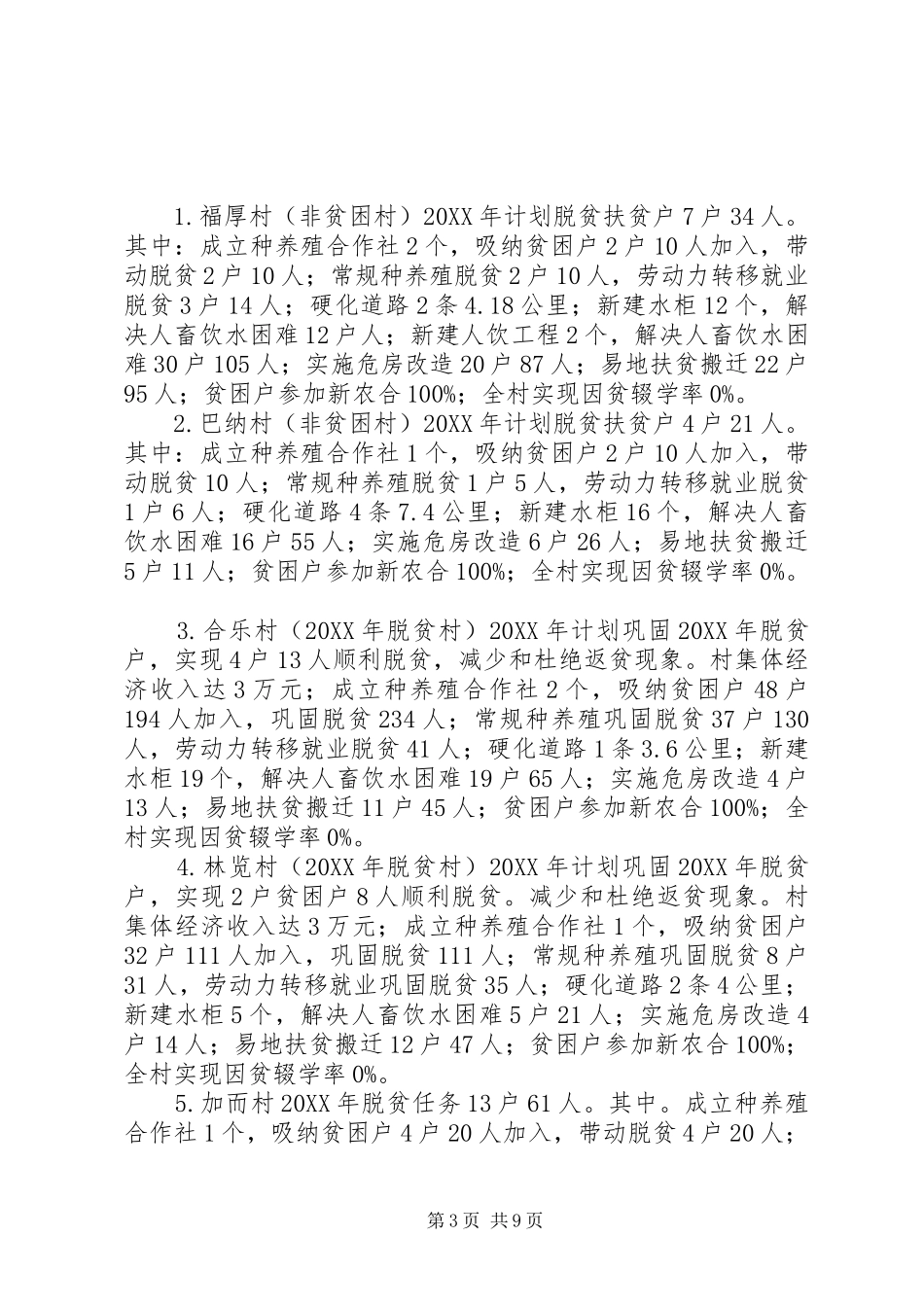 XX乡年度扶贫攻坚工作汇报_第3页