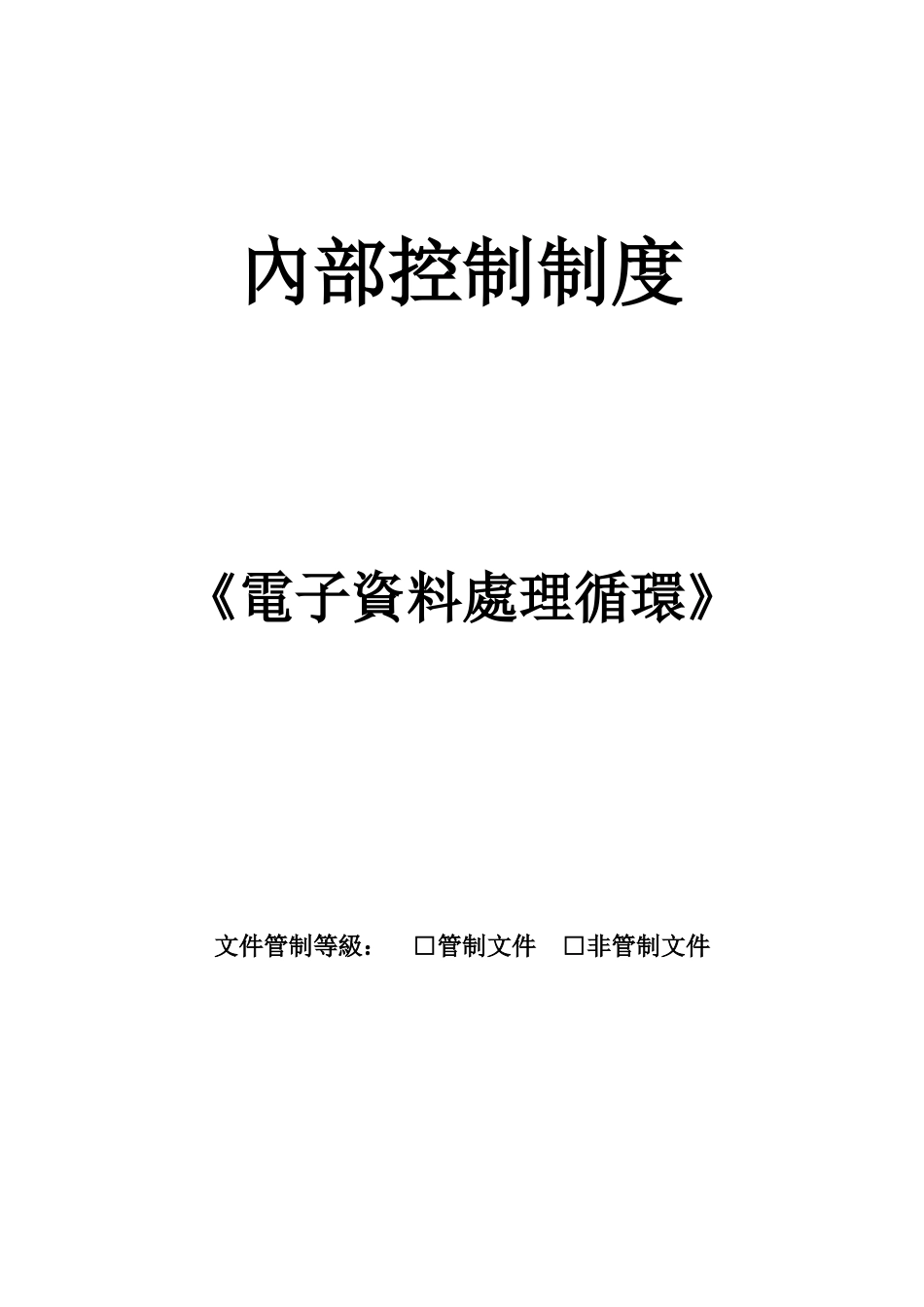 企业内部控制——电子资料处理循环_第1页