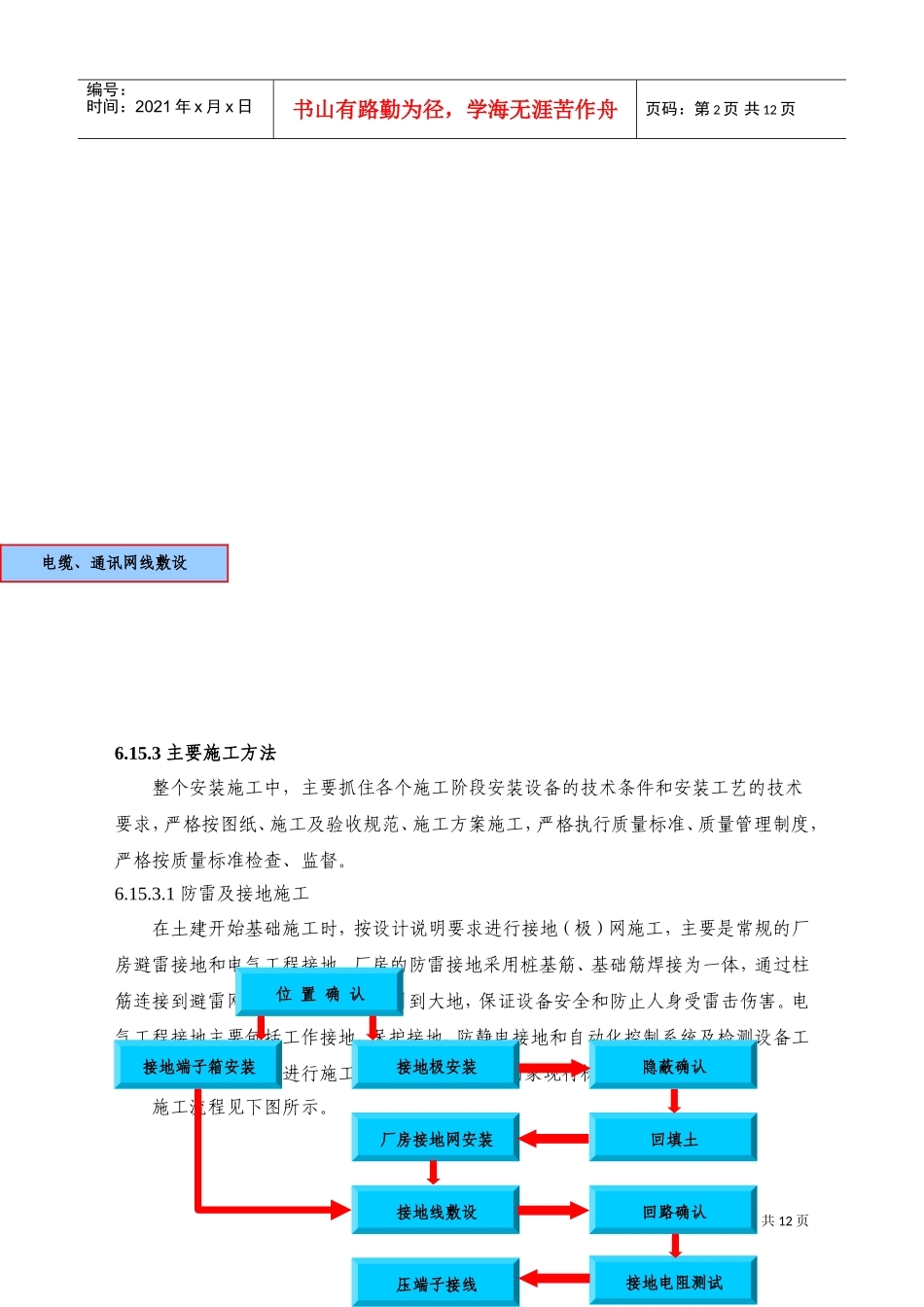 电气设备安装施工方案(DOC14页)_第2页