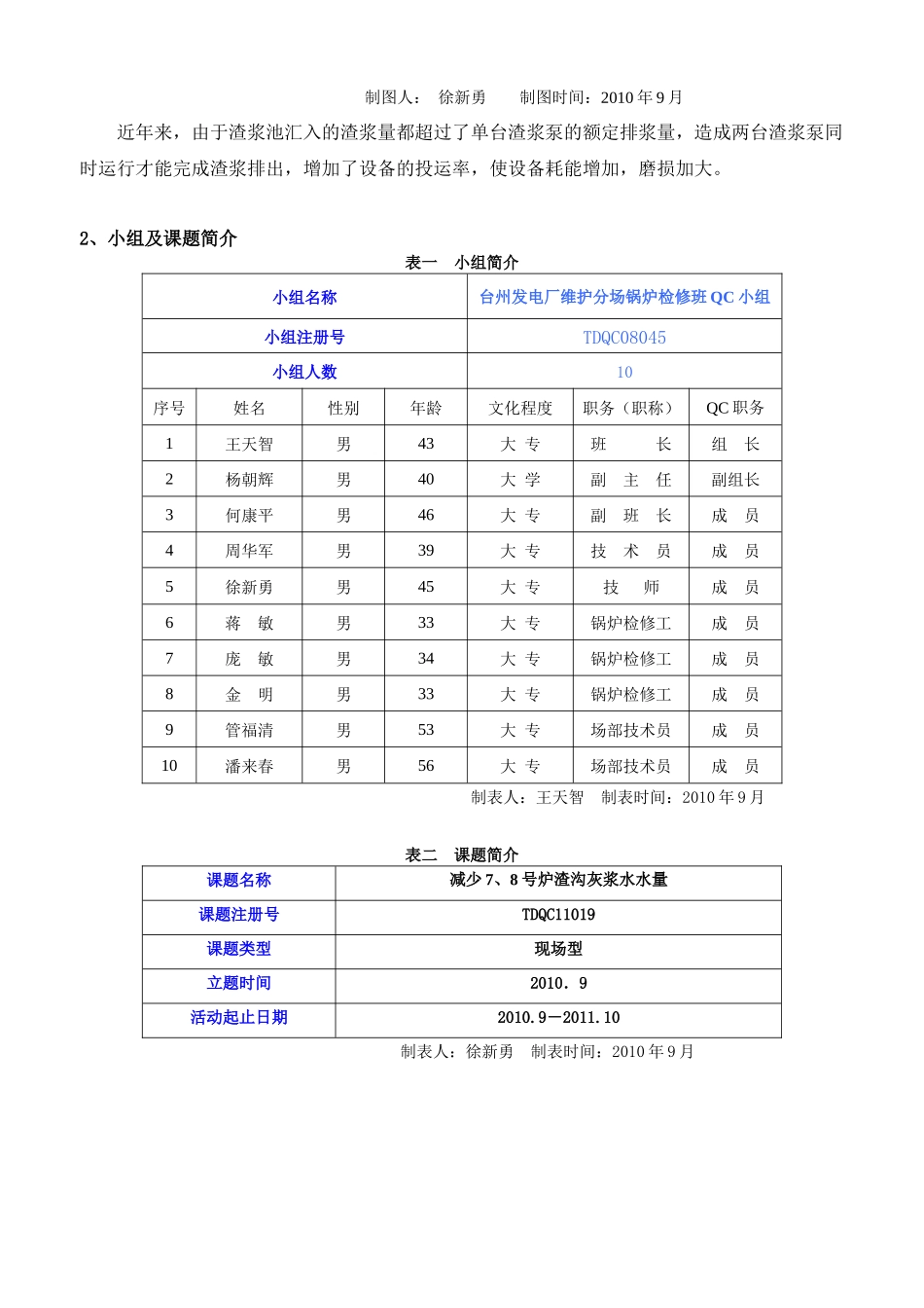 减少7、8号炉渣沟灰浆水水量(维护锅炉检修班QC小组)_第2页