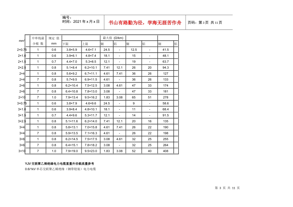 电力电缆重量_第3页