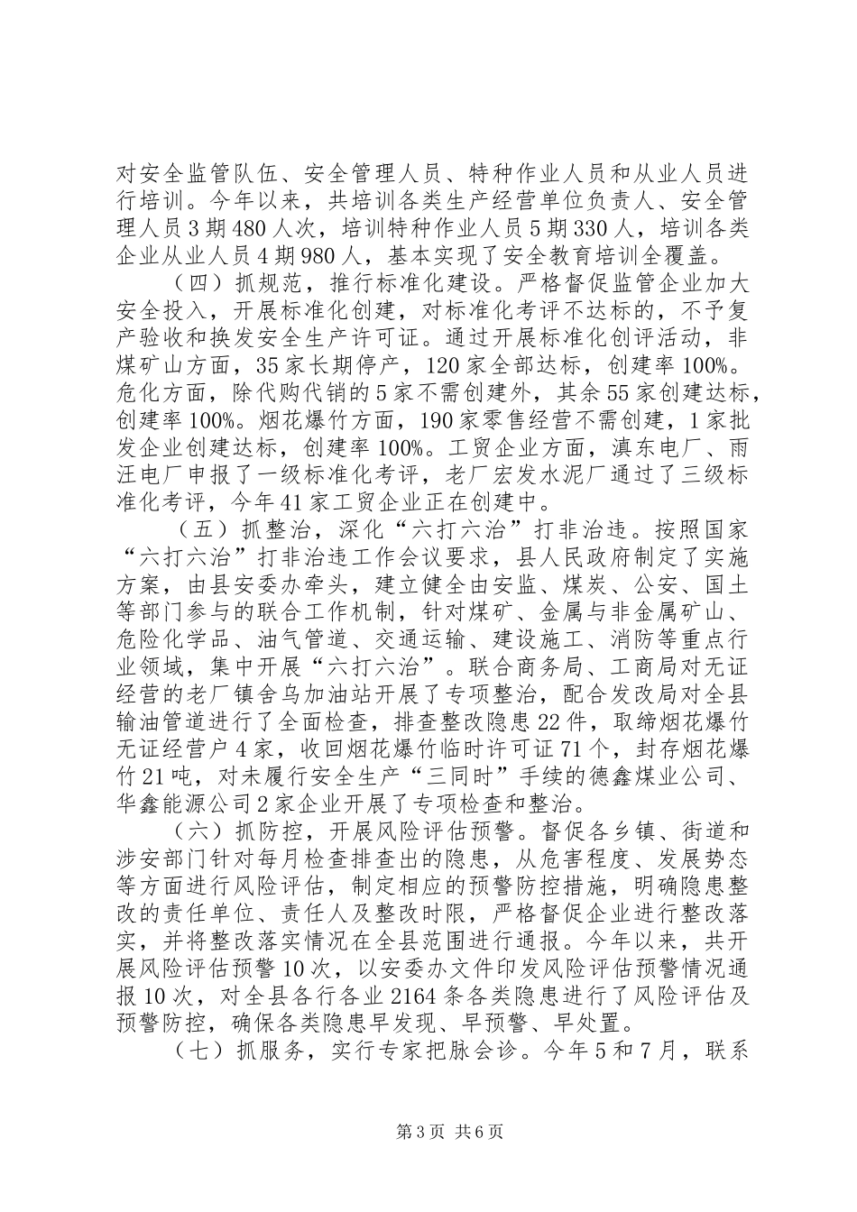 XX年安监局安全监督工作报告_第3页